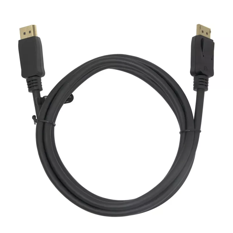 DisplayPort cable DELTACO DP-1020D-FLEX 2 m, DisplayPort to DisplayPort, male–male, Black