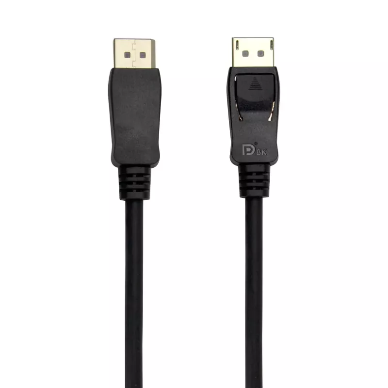 DisplayPort cable DELTACO DP-1020D-FLEX 2 m, DisplayPort to DisplayPort, male–male, Black