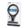 Handheld magnifier Carson LumiCraft 2x, LED, battery-powered, black, 135×23×226 mm