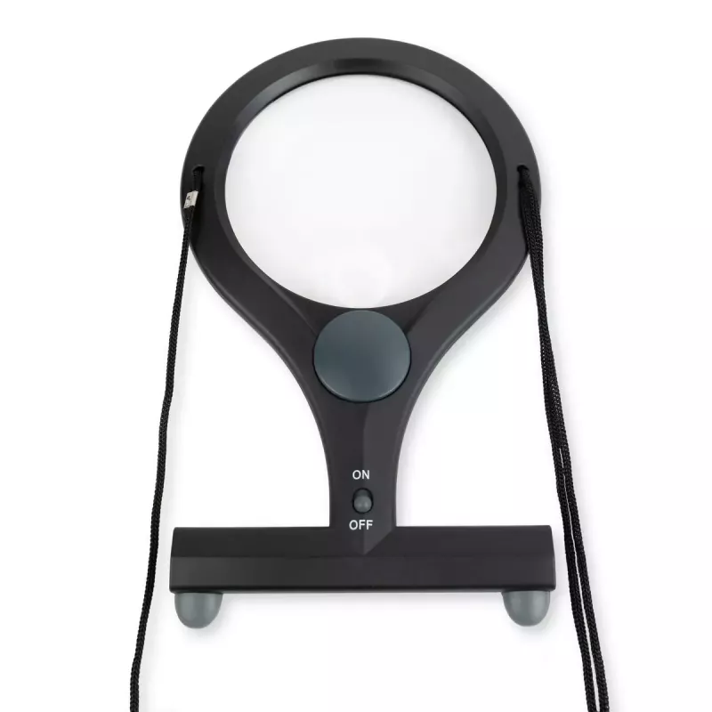 Handheld magnifier Carson LumiCraft 2x, LED, battery-powered, black, 135×23×226 mm