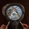 Handheld magnifier Carson LumiCraft 2x, LED, battery-powered, black, 135×23×226 mm