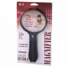 Magnifier Carson Split Handle HF-11 — 3.5× handheld magnifying glass, black/transparent, AAA battery
