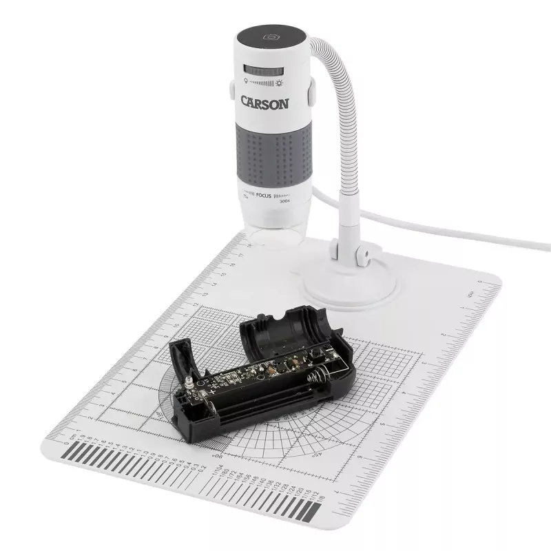Digital microscope Carson EFLEX 300x, 75–300x magnification, 1600×1200 camera, grey/white