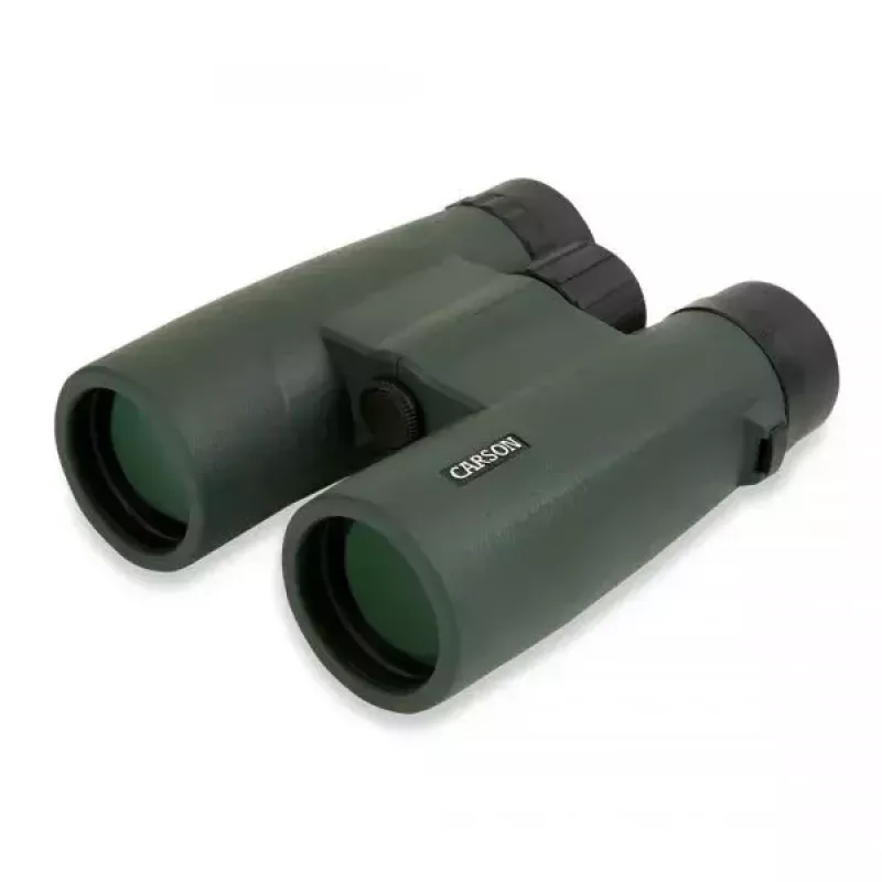 Binoculars Carson JR Series 10x42 BaK-4, compact roof-prism, black/green