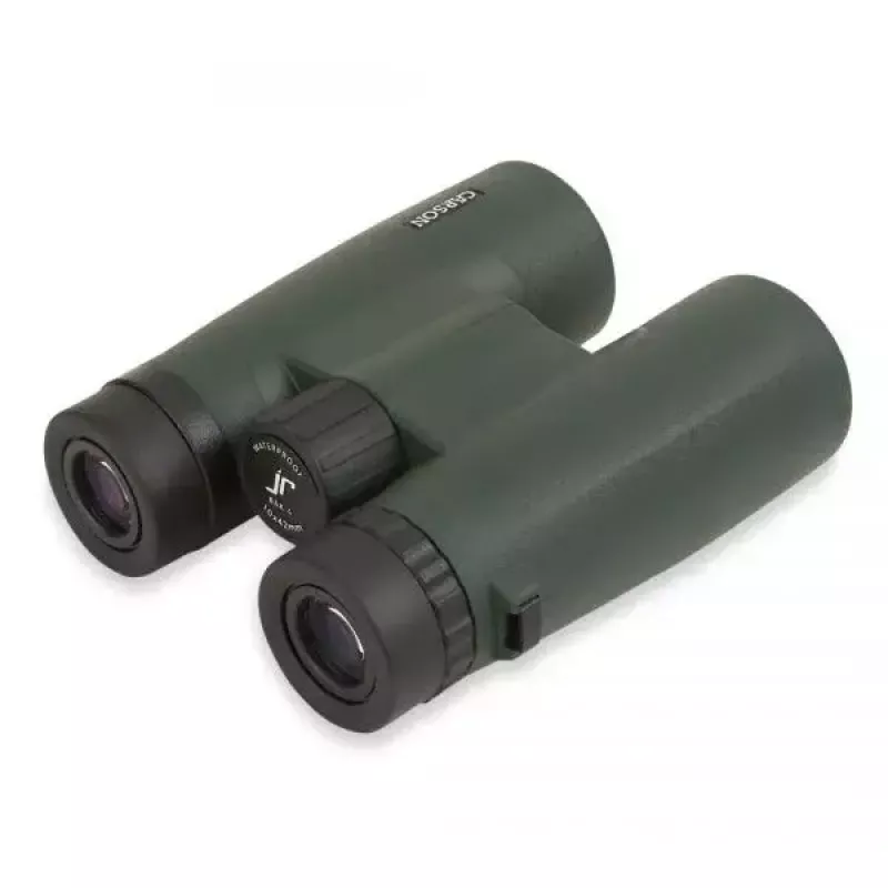 Binoculars Carson JR Series 10x42 BaK-4, compact roof-prism, black/green
