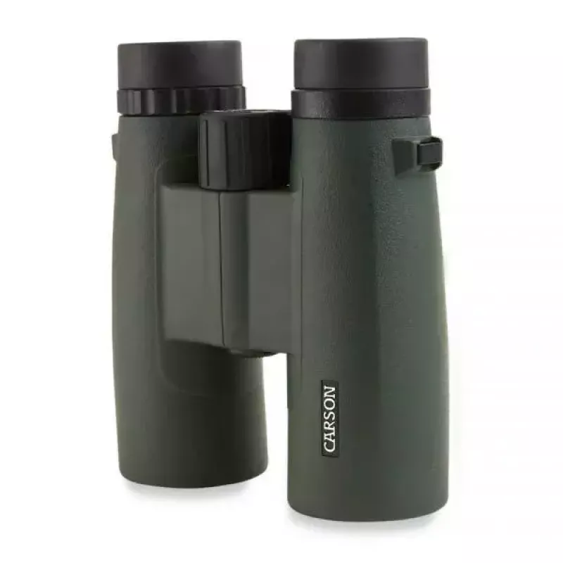Binoculars Carson JR Series 10x42 BaK-4, compact roof-prism, black/green