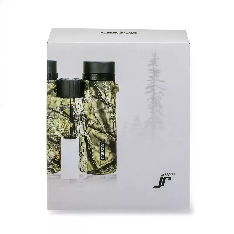 Binoculars Carson JR 10x42 BAK-4 Roof, compact camouflage design, 127×50.8×160 mm