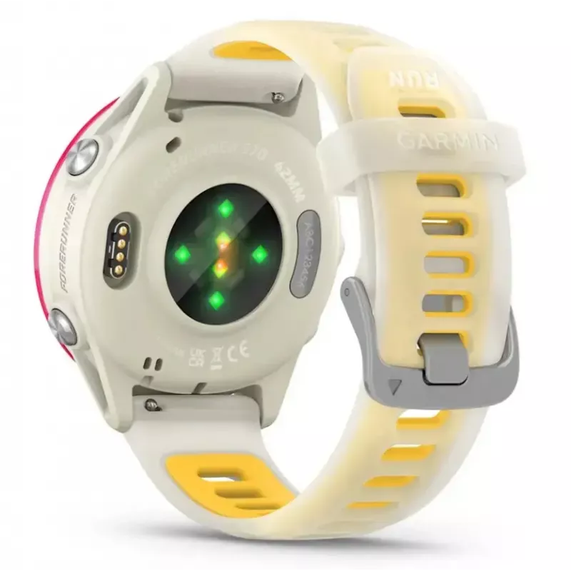 Sports smartwatch GARMIN Forerunner 570 42 mm, 1.2 inch AMOLED 390×390, GPS, Wi‑Fi, 8 GB, 42 g, silicone strap