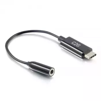 C2G mobile phone cable 54426 USB-C to 3.5 mm Black 0.09 m