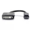 C2G 8in DisplayPort Male to Single Link DVI-D Female Adapter Converter Black