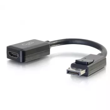 C2G 8in DisplayPort Male to HDMI Female Adapter Converter Black