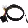 SAS cable MICROCHIP 2305300-R SlimSAS ×8 (SFF-8654) to 2× 4SFF-8639 (U.3) 0.8 m Black