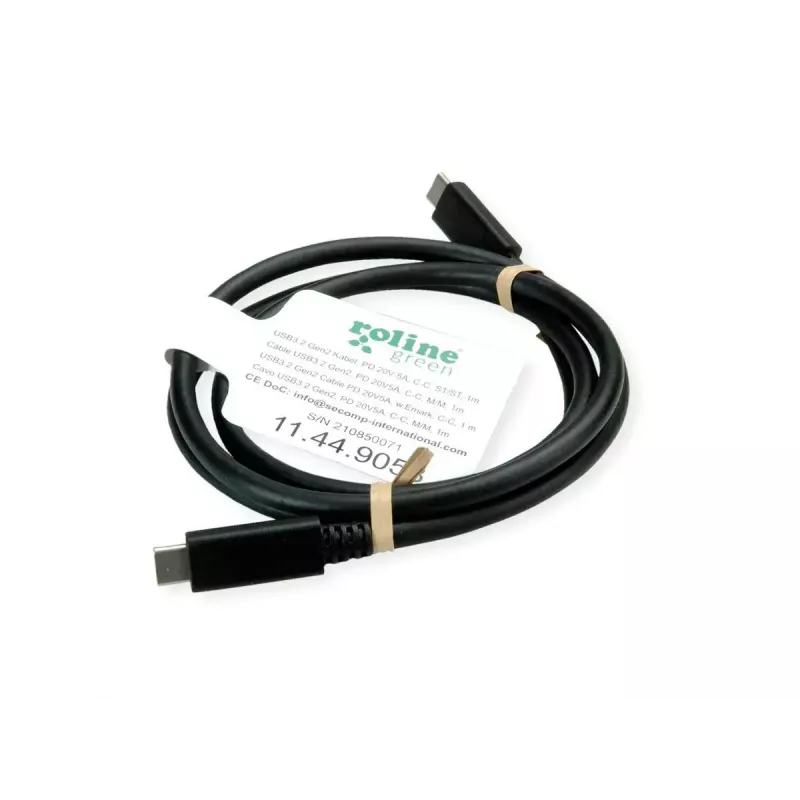 USB Cable VALUE 11.99.9057 USB 3.2 Gen 2 0.5m USB C Black
