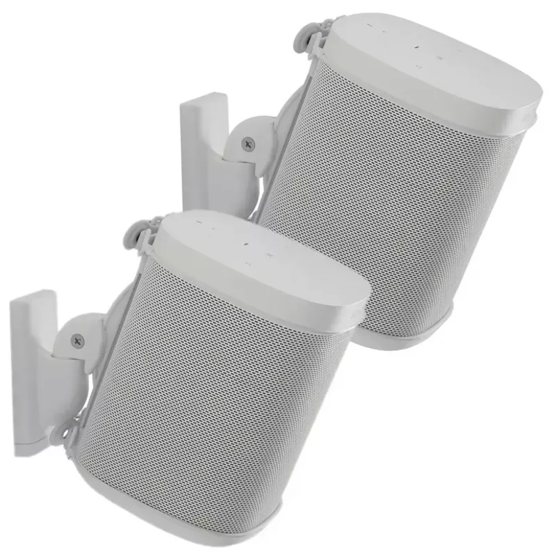 Wall mount bracket SANUS WSWM22 for speakers — white, max load 4.53 kg, 14 cm height, 180×205 mm