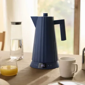 Electric kettle Alessi Plissé 1.0 L 2200 W blue, thermoplastic resin, hidden base, automatic shut-off