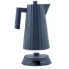 Electric kettle Alessi Plissé 1.0 L 2200 W blue, thermoplastic resin, hidden base, automatic shut-off