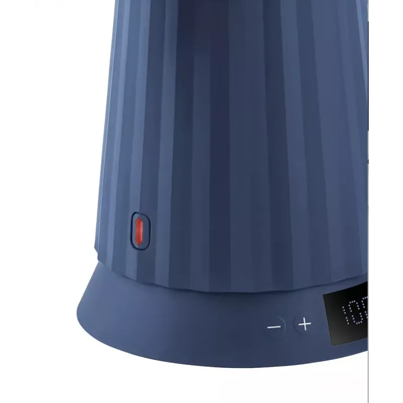 Electric kettle Alessi Plissé 1.0 L 2200 W blue, thermoplastic resin, hidden base, automatic shut-off