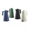 Electric kettle Alessi Plissé 1.0 L 2200 W blue, thermoplastic resin, hidden base, automatic shut-off