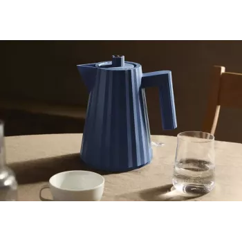 Electric kettle Alessi Plissé 1.0 L 2200 W blue, thermoplastic resin, automatic shut-off, hidden base