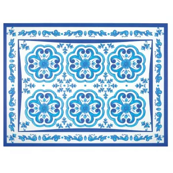 Placemat Guzzini BLUES Mediterranean blue — round/rectangular table placemat by Guzzini