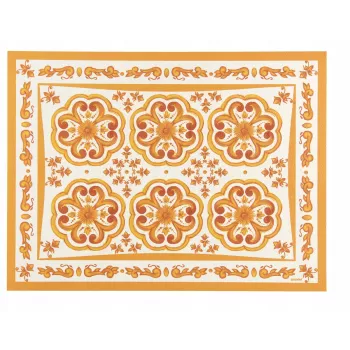 Placemat Guzzini BLUES Amber 127901151 – PVC round placemat, amber color