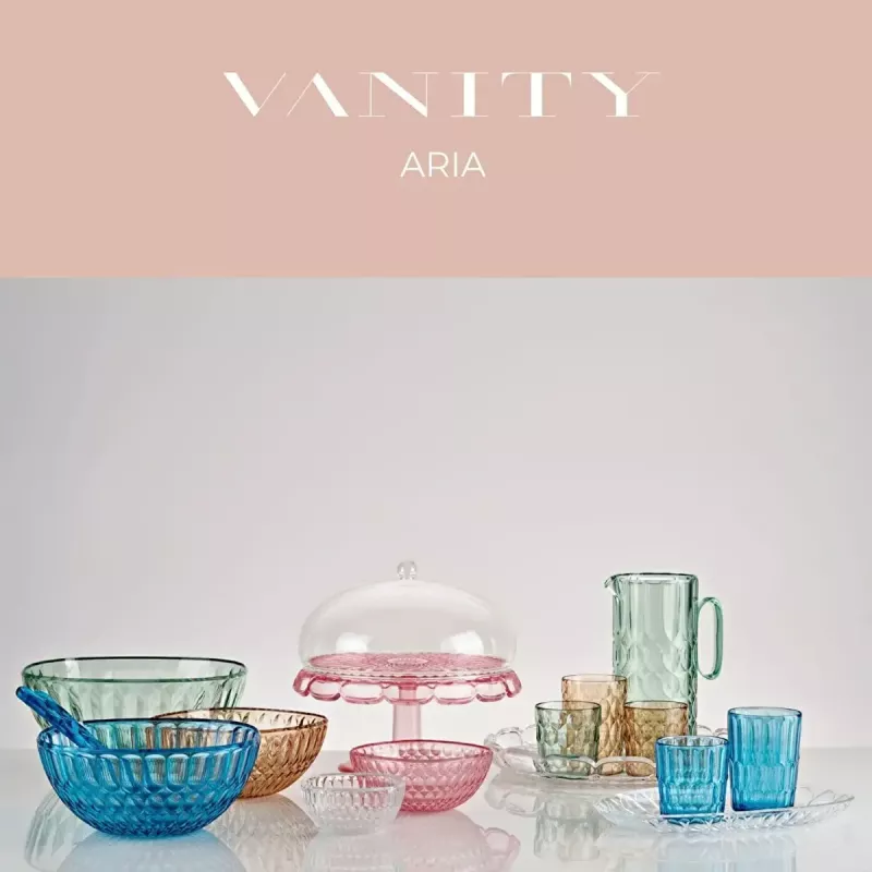 Guzzini Vanity Small Cake Stand with Dome, Flamingo Pink