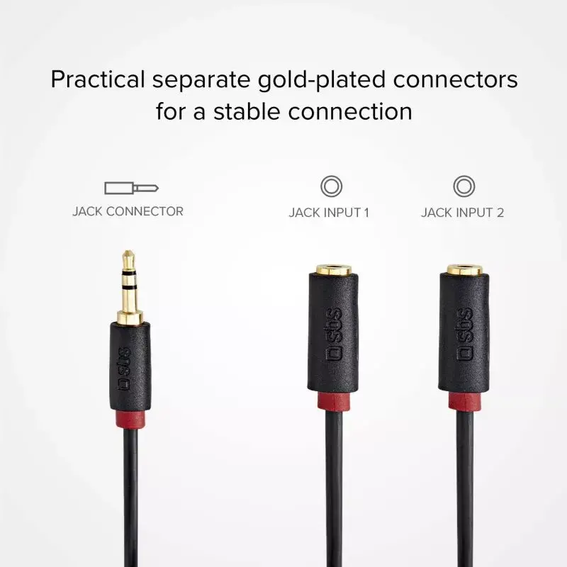 Audio stereo cable SBS Audio 3.5mm jack with splitter