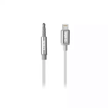 Audio cable SBS TEADAPTIPJACK35W 1m 3.5mm Lightning White