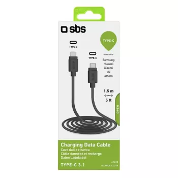 Data and charging cable SBS TECABLETCC31K USB C 1.5m USB 3.2 Gen 1