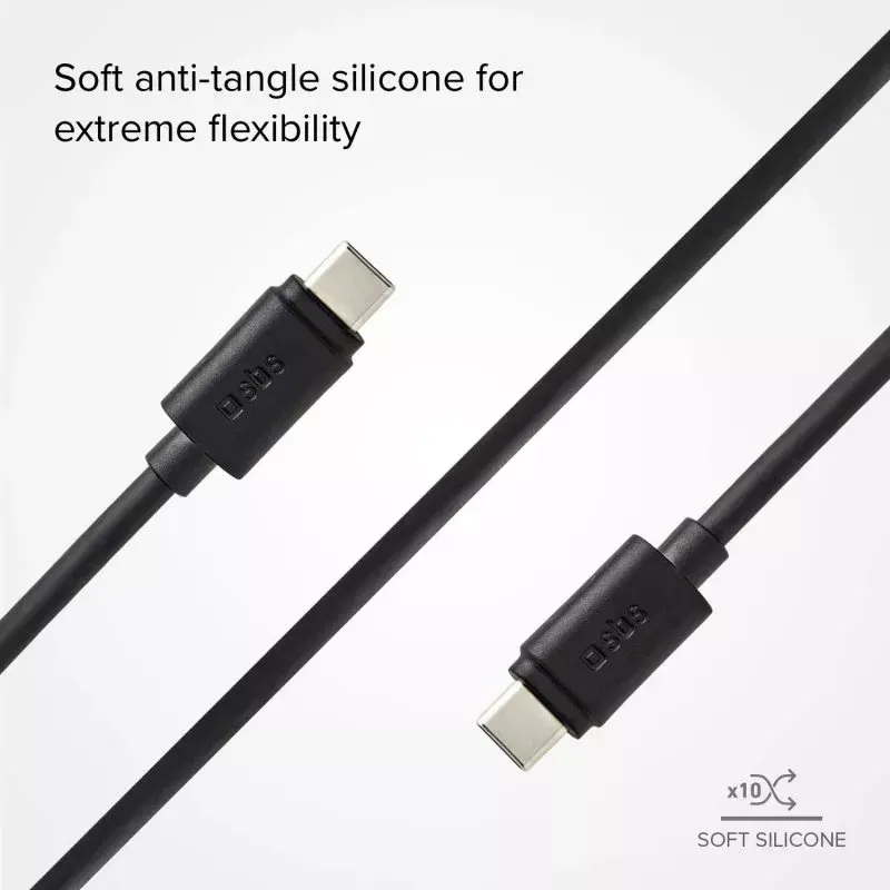 Data and charging cable SBS TECABLETCC31K USB C 1.5m USB 3.2 Gen 1