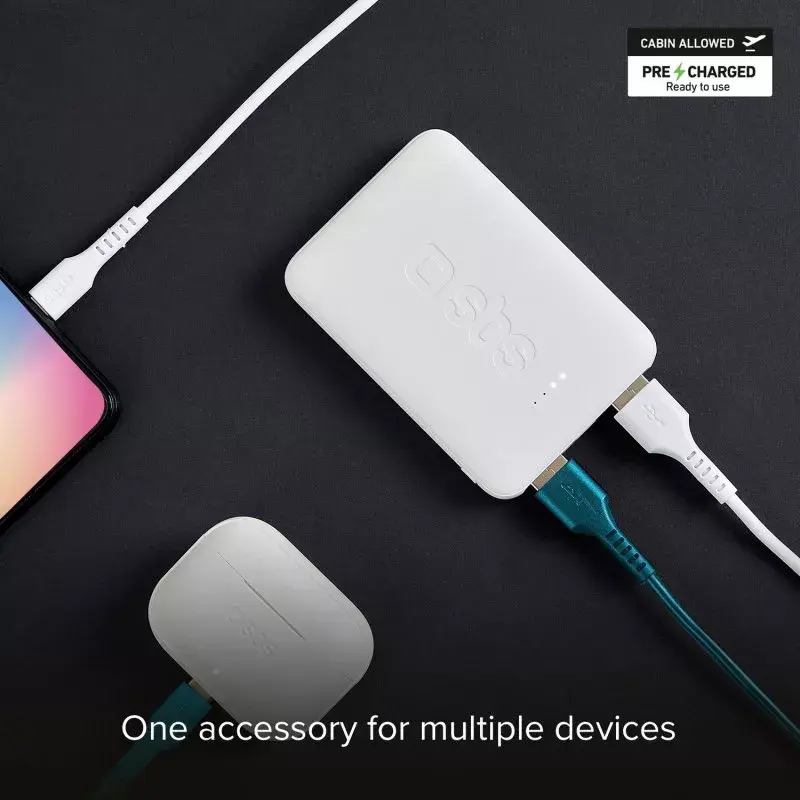 Portable Power Bank SBS 5000 mAh, 5000 mAh Battery Capacity