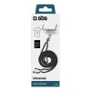 Neck strap for mobile phones SBS TEUNILACEK — black fabric, single-piece