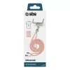 Neck strap for mobile phone SBS TEUNILACEP, pink fabric, 1 pc, length (pack) 200 mm