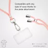 Neck strap for mobile phone SBS TEUNILACEP, pink fabric, 1 pc, length (pack) 200 mm