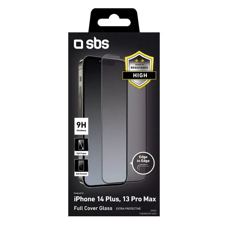 Clear screen protector SBS TESCRFCIP1367K for iPhone 13 Pro Max Scratch and Bump resistant