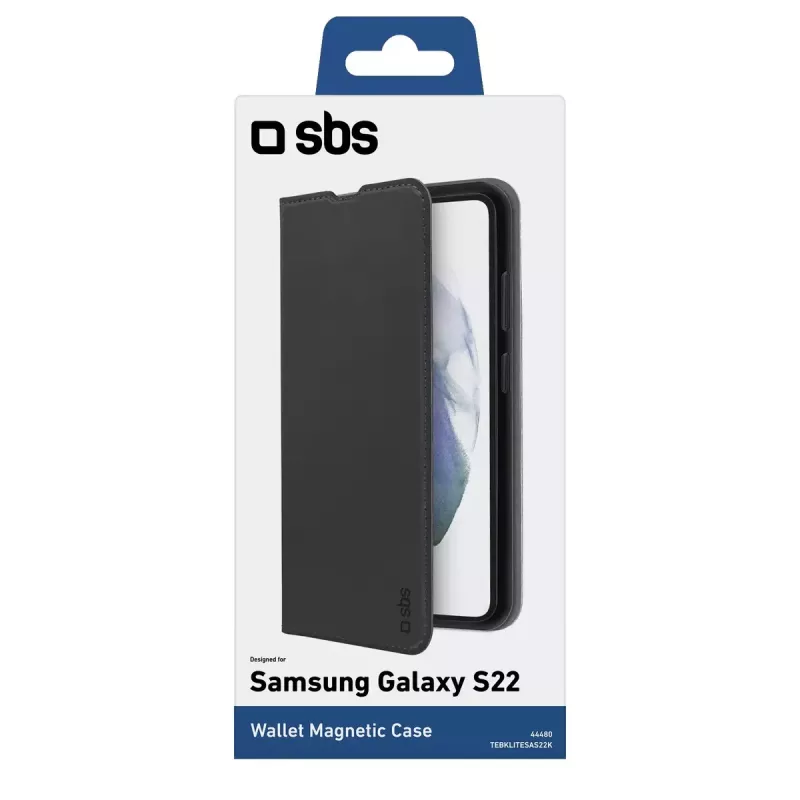 Wallet case SBS Galaxy S22+ 16.8 cm Black 2 card pockets