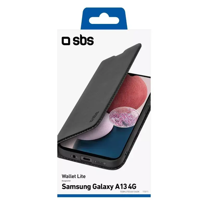 Wallet case SBS TEBKLITESAA134GK for Samsung Galaxy A13 6.6 inch Black