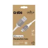 Lightning Cable SBS GRECABLEUSBIP589W 1.2m Silver White