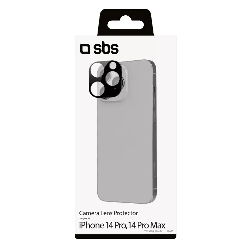 Lens protector SBS TECAMGLIP14PK Black Silicone Tempered glass