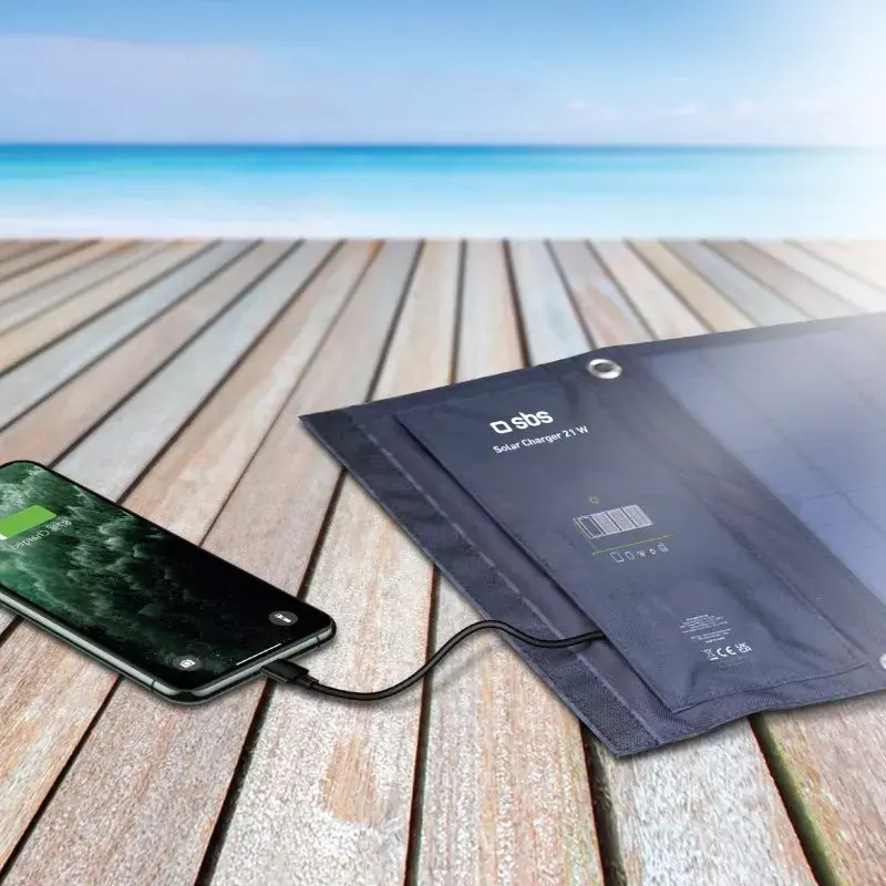 Solar Panel SBS TESOLARCHG21W 21W USB 5V 2.1A Black