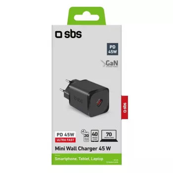 Mobile device charger SBS TETRGAN1C45W Fast charging Indoor Black