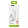 USB-C to USB-C cable SBS Mobile TECABLETISSUETCCG, USB 2.0, 1.5 m, white