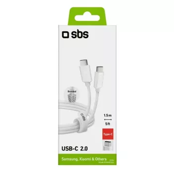 USB-C to USB-C cable SBS Mobile TECABLETISSUETCCG, USB 2.0, 1.5 m, white