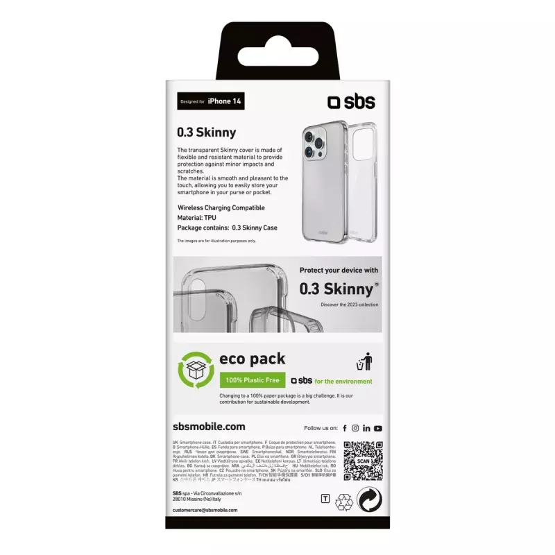 Cover SBS TESKINIP1561PT for iPhone 15 Pro 15.5 cm Transparent