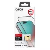 Screen/back protector SBS for iPhone 15 Pro, silicone + tempered glass, transparent, 1 pc