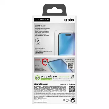 Screen protector SBS TESCRGLIP1561P Apple iPhone 15 Pro Tempered glass