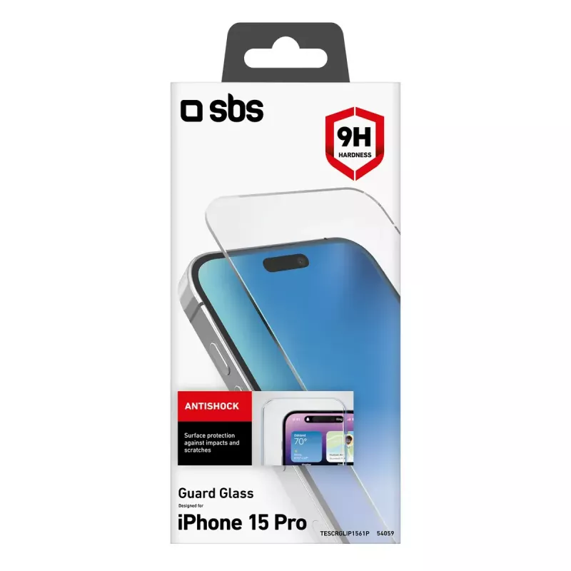 Screen protector SBS TESCRGLIP1561P Apple iPhone 15 Pro Tempered glass