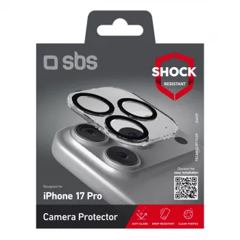 Screen and back protector with camera lens protector SBS TECAMGLIP1763P for Apple iPhone 17 Pro / 17 Pro Max, silicone and tempered glass, transparent, 1 pc