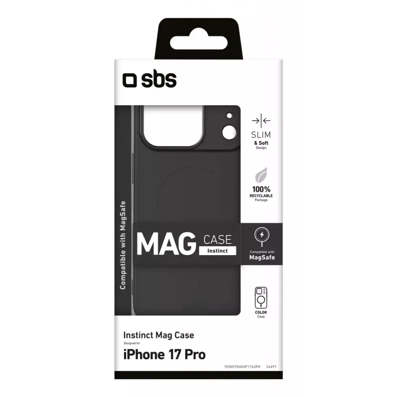 Cover phone case SBS TEINSTMAGIP1763PK for Apple iPhone 17 Pro 15.9 cm (6.28 inch) Black