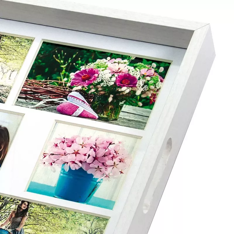 Multi picture frame ZEP W006 Wood White 447x347 mm